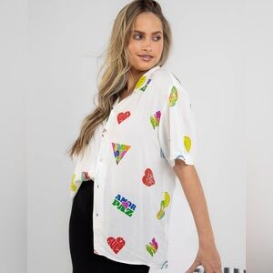 New GUESS Originals J Balvin Loveprint Campshirt